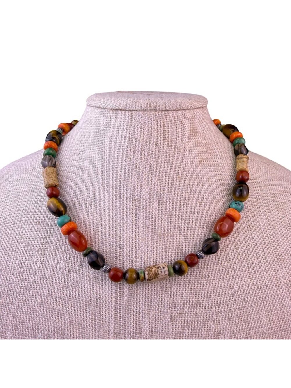 Sincerely Southwest Womens Multi-Color Natural Stone Necklace & Bracelet Set